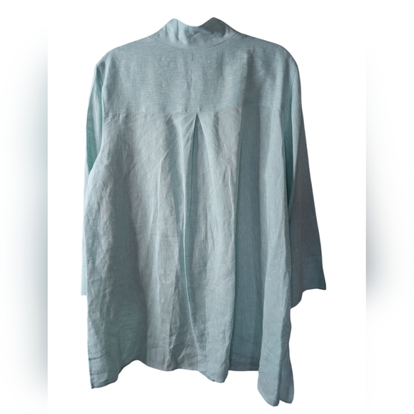 Sara Campbell Linen Green Tunic sz XL - Picture 2 of 7